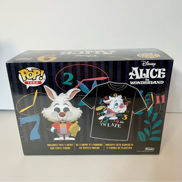 NWT. Funko POP & tee Alice in Wonderland- White Rabbit Flocked - Picture 6 of 9